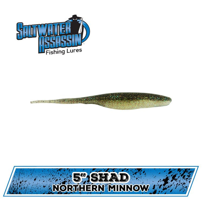 Bass Assassin Saltwater Shad Assassin Swimbait 5" Qty 8 - FishAndSave