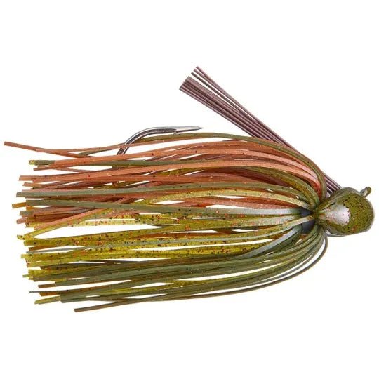 Berkley PowerBait Football Jig Scented Silicone Skirt 3/4 Oz BR Green Pumpkin - FishAndSave