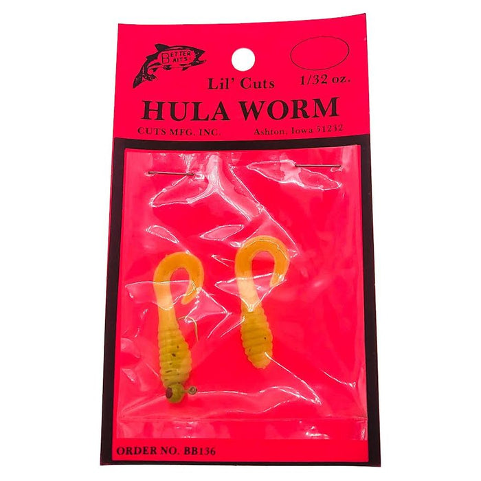 Better Baits Lil' Cuts Hula Worm 1/32 Oz Qty 2 - FishAndSave