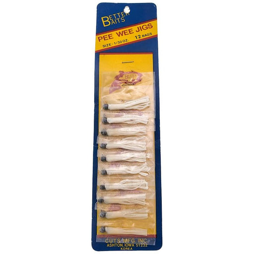 Better Baits Pee Wee Jigs 1/64 Oz Card Of 12 - FishAndSave