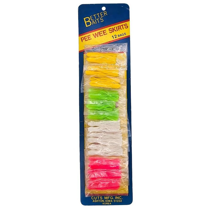 Better Baits Pee Wee Skirts Card Of 12 - FishAndSave