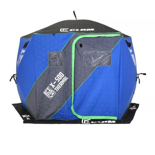 Clam 17855 X - 500 Thermal Ice Team Edition - 5 Side Hub Shelter - FishAndSave