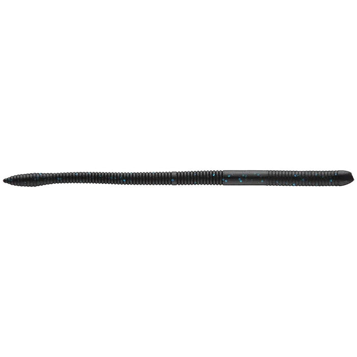Daiwa Yamamoto Neko Straight Worm 6.5" Black/Blue Flake Qty 10 - FishAndSave