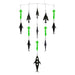 Fish Razr Spreader bar kit. 36" bar with Flapz and 9" green squid in carrying case - FishAndSave