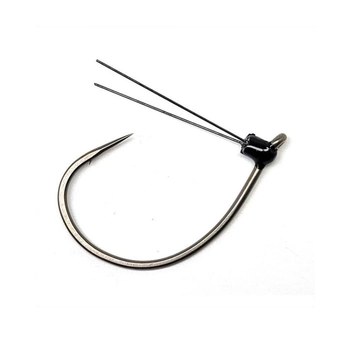 Gamakatsu Finesse Weedless Wacky Hook Size 2/0, Titanium Weed Guard QTY 4 - FishAndSave