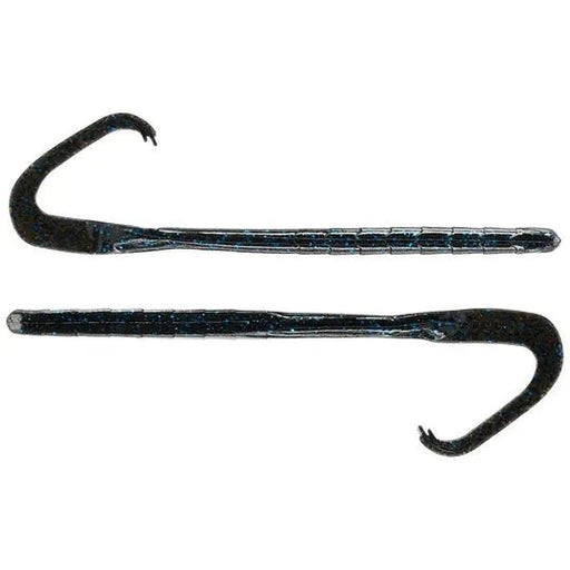 Googan Baits Mondo Worm 7.25" Black/Blue Flake Qty 8 - FishAndSave