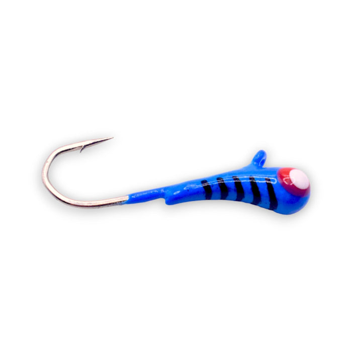 Kenders Kanoe Tungsten Jig #12 Hook Glow Blue Stripe - FishAndSave