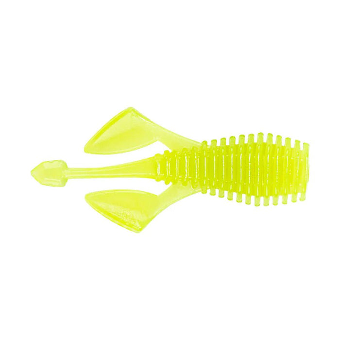 Lunkerhunt Micro Relic 1.5" Chartreuse Glow Qty 10 - FishAndSave