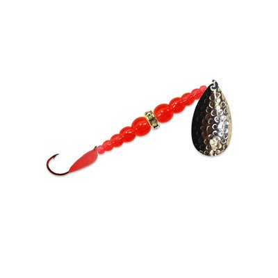 Mack's Lure Kokanee Killer Hammered Nickel Blade/Flo Orange Bead/Hot Cerise - FishAndSave