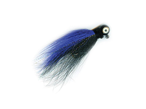 Mack's Lure Rock Dancer Bucktail Jig 1/2 Oz Black Head/Black/Purple Body - FishAndSave