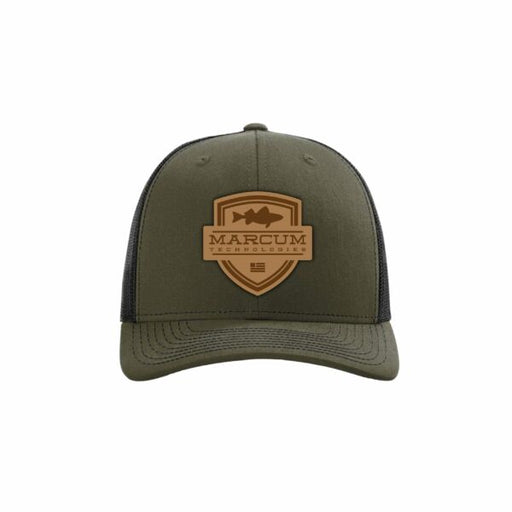 Marcum MTC4 Loden Sheild Trucker Hat Drk Green Black Back - FishAndSave