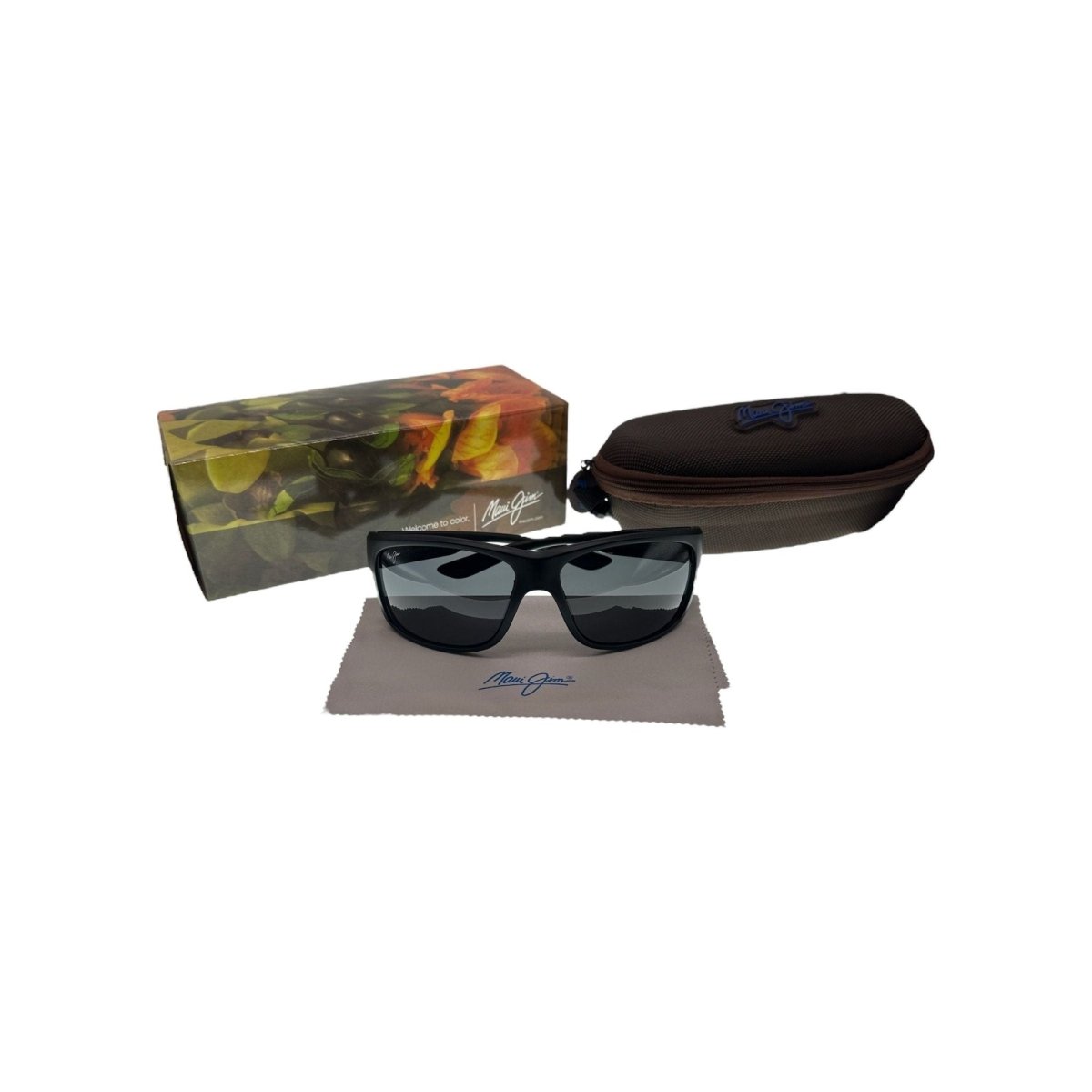 Maui Jim Southern Cross Polarized Wrap Sunglasses Limited Edition Man U. Grey Lens FishAndSave