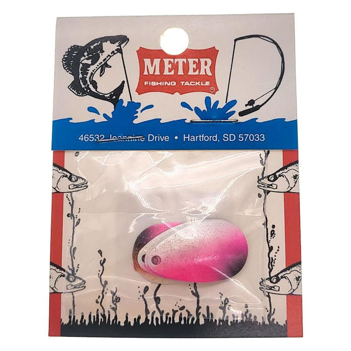 Meter Fishing Tackle Indiana Blades Qty 4 Pink/White Silver Flake - FishAndSave