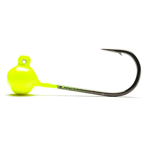 Mustad Addicted Jig Heads 1/64 Oz UV Chartreuse Qty 4 - FishAndSave