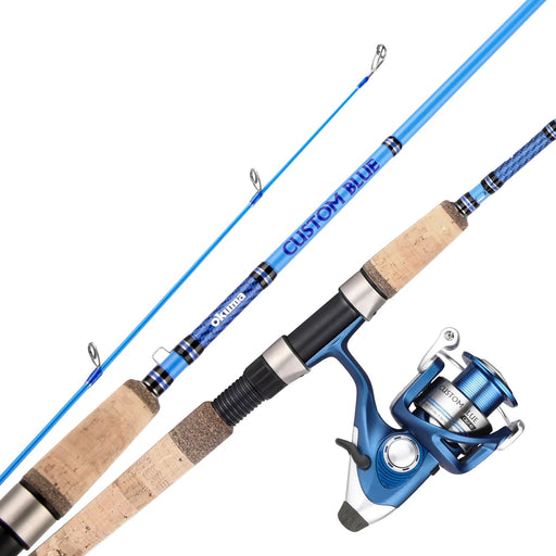 Okuma CBL - S - 702MH - 55 Custom Blue Bait Feeder Spin Combo 7' 2pc MH Sz 55 Reel - FishAndSave