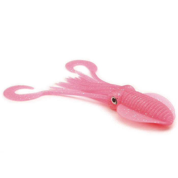 P - Line Twin Tail Squid Skirt 7" Pink/Silver Flake Qty 1 - FishAndSave