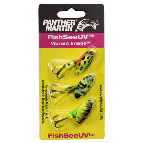 Panther Martin FishSeeUV Spinner Kit #4 Qty 3 Assorted - FishAndSave