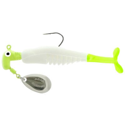 Road Runner Crappie X - Tractor 1/8 Oz Bone White Chartreuse Qty 1 - FishAndSave
