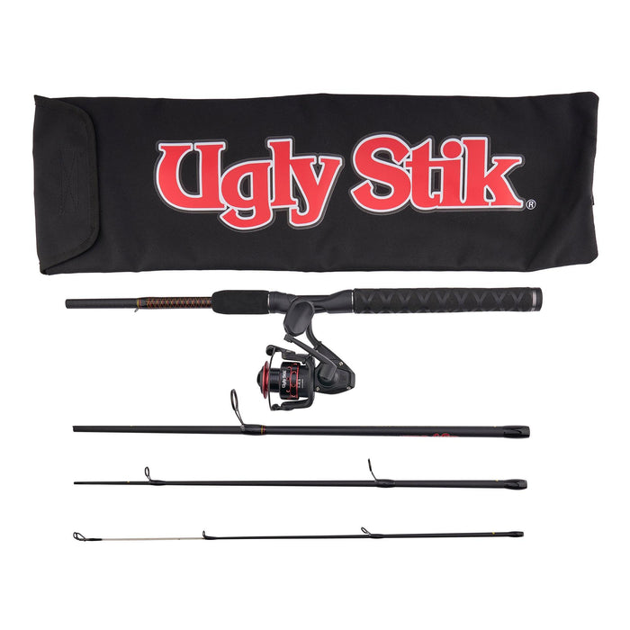 Shakespeare Ugly Stik GX2 Travel Kit Spin Combo w Bag, sz 30, 6'6" 4 pc, Medium - FishAndSave