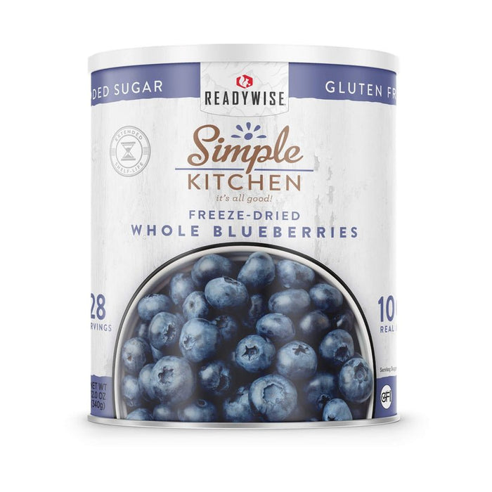 Simple Kitchen Freeze Dried Whole Blueberries - 28 Serving Can - FishAndSave