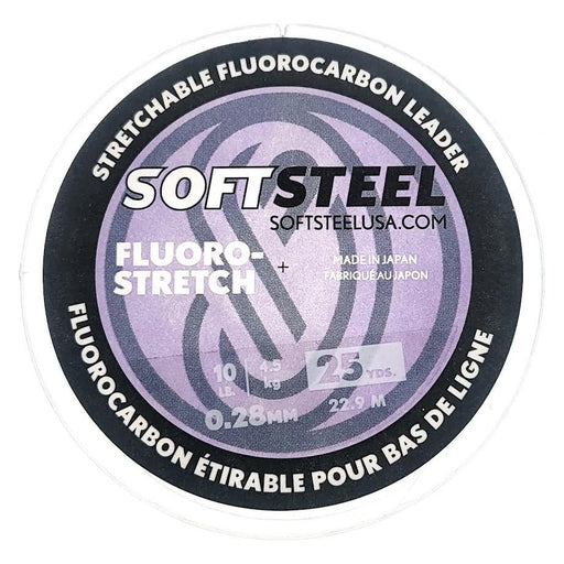 Soft Steel Fluoro - Stretch Stretchable Fluorocarbon Leader 25Yds - FishAndSave