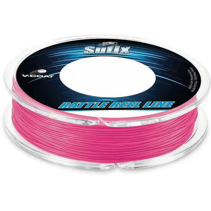 Sufix Rattle Reel Metered V - Coat 30Lb 150 Yds Hot Pink - FishAndSave