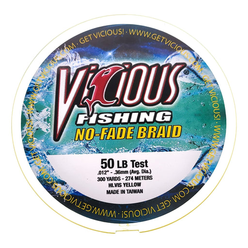 Vicious Fishing No - Fade Braid 300 Yds Hi - Vis Yellow - FishAndSave