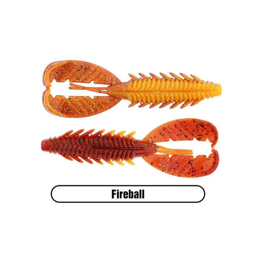 X - Zone Adrenaline Craw 4.25" Fireball Qty 6 - FishAndSave