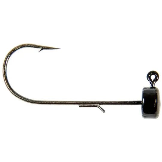 Z - Man Mag Shroomz Jig Worm Jig Heads 3/8 Oz Black Qty 3 - FishAndSave