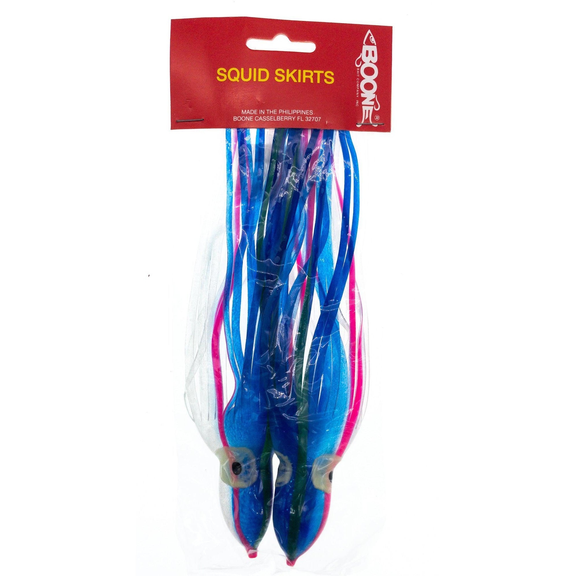 Boone Big Game Octopus Squid Trolling Skirts w Hand Painted Glow