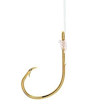 Eagle Claw Lazer Sharp Inline Circle Baitholder Mono Snell 18" Bronze Qty 5 - FishAndSave