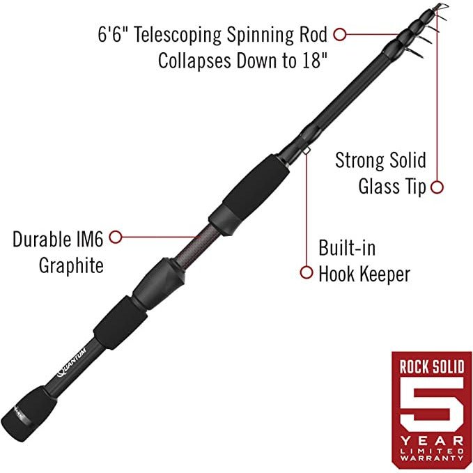 Quantum Embark Telescopic Spinning Rod 6'6" Medium - FishAndSave