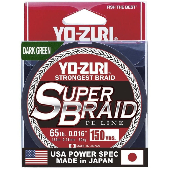 Yo-Zuri Super Braid Line 65 Lb 150 Yds Dark Green - FishAndSave